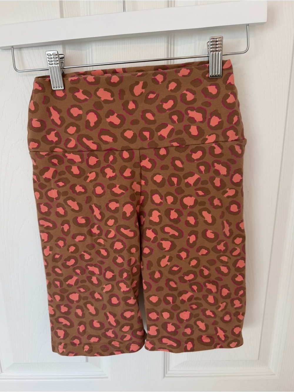 UGG Pink Brown Leopard Print High Rise Bike Shorts Size XS